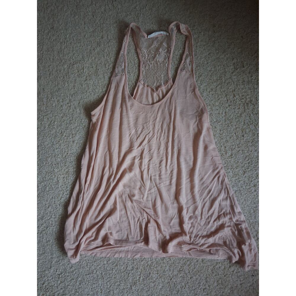 Forever 21 Women's Lace Tank Taupe/Mauve, Size Medium